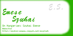 emese szuhai business card